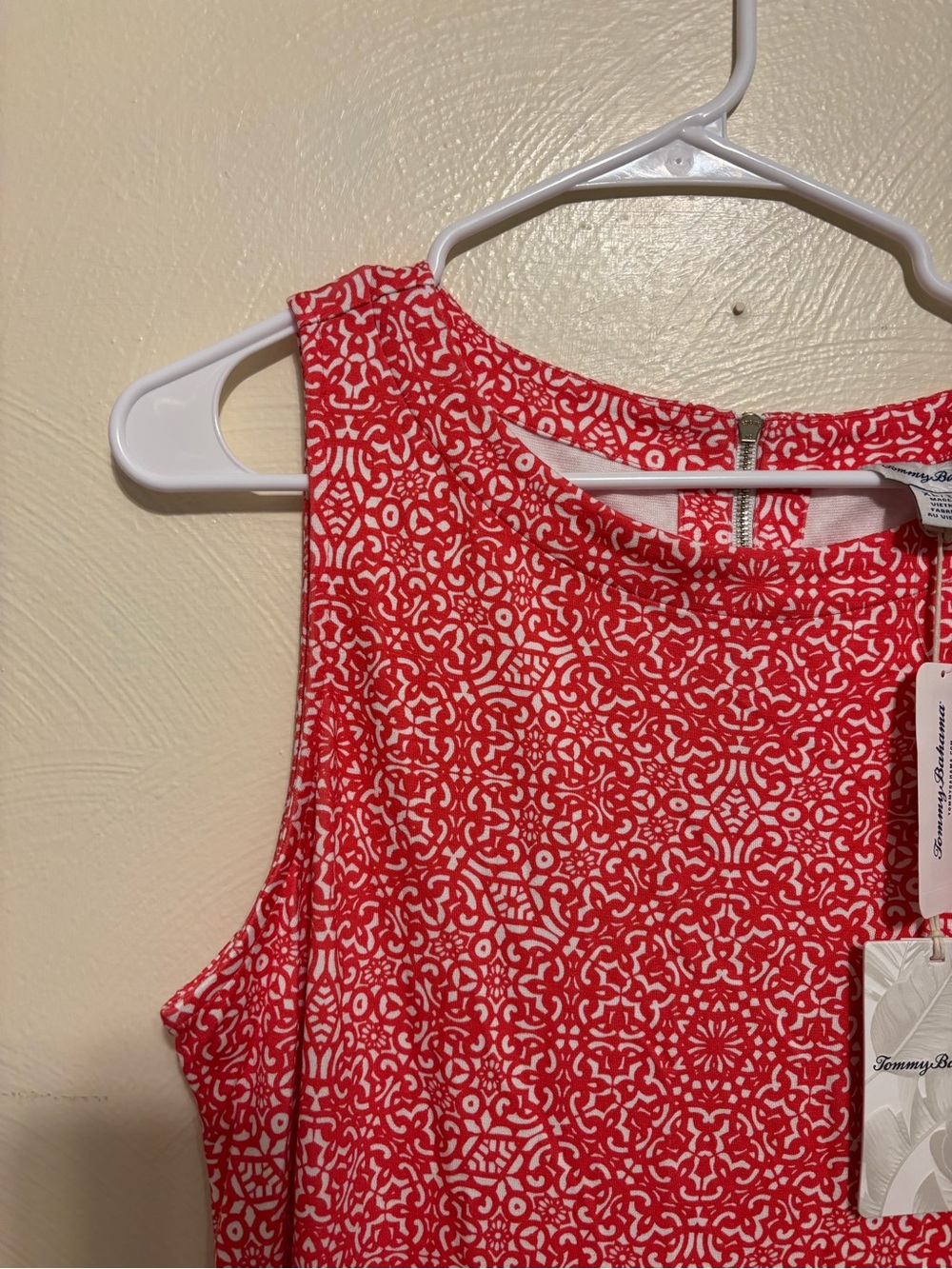 NWT Tommy Bahama Darcy Sleeveless Coral Print Dress XL - Picture 6 of 8